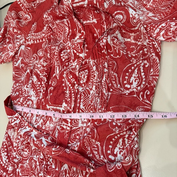 Lauren Ralph Lauren Belted Paisley Midi Shirt Dress Collared Pleated NWOT Size 4 - Picture 12 of 16